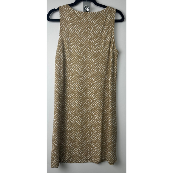 J McLaughlin Doane Dress Beige Zebra Sleeveless Sheath Catalina S Stretch D3 - Picture 5 of 7